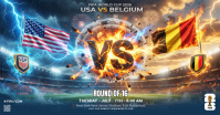 FIFA World Cup Match Promotion ภาพที่แชร์บน Facebook Template