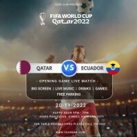 Marrón FIFA World Cup Opening Game Instagram-opslag Template