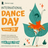 Yellow and Green International Dance Day Ballet Instagram Post Iphosti le-Instagram template