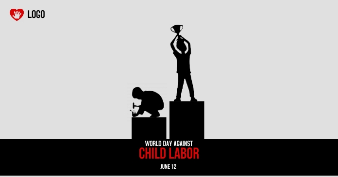 world day against child labour Immagine condivisa di Facebook template