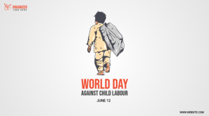 White World Day Against Child Labour Wpis na Twittera Template