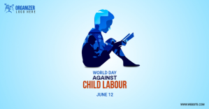 world day against child labour Facebook-Anzeige template
