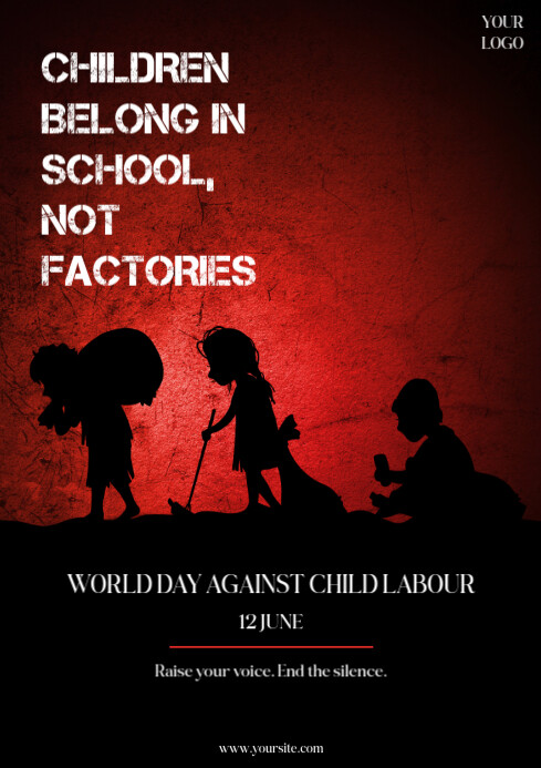 World Day Against Child Labour Poster Template | PosterMyWall
