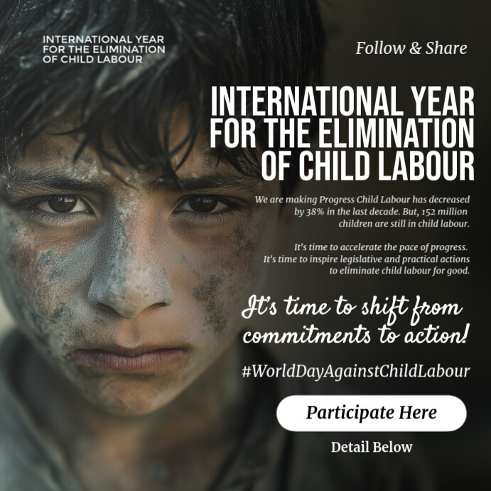 World Day Against Child Labour Template | PosterMyWall