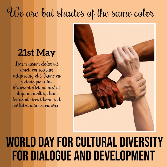 World Day for Diversity, Diversity Instagram Post template
