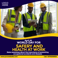 World Day for Safety and Health at Work Publicación de Instagram template