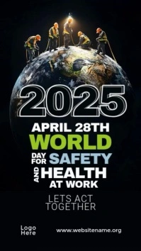 World Day For Safety and Health At Work Template Instagram Story