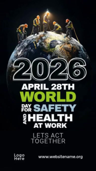 World Day For Safety and Health At Work Template เรื่องราวบน Instagram