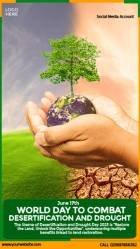World Day to Combat Desertification and Drought Ad Instagram 快拍 template