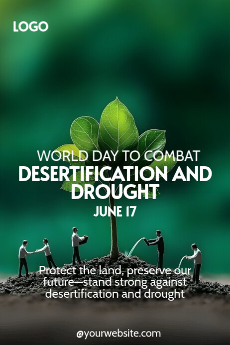 World Day To Combat Desertification And Drought Template  Poster
