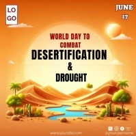 World Day to Combat Desertification and Droug Kwadrat (1:1) template