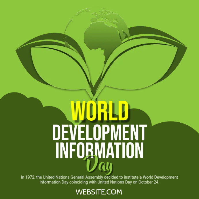 World Development Information Day Template | PosterMyWall