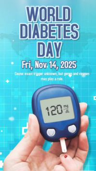 World Diabetes Day 2025 Rolka Instagram template