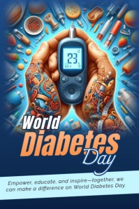 world diabetes day Póster template