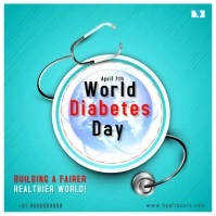World Diabetes Day Instagram-opslag template