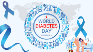 World diabetes day display template Цифровой дисплей (16 : 9)