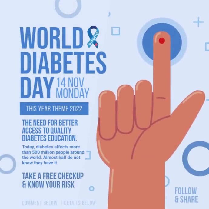 World Diabetes Day Post Template | PosterMyWall