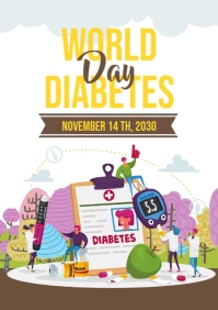 world diabetes day template A4
