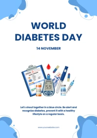 world diabetes day template A4