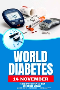 world diabetes Poster template