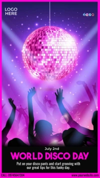 world disco day Instagram Story template