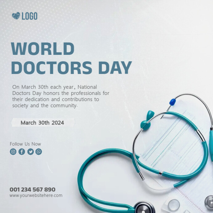 Doctors Day Design WORLD DOCTORS DAY Template | PosterMyWall