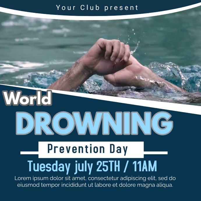 World drowning prevention day Templat | PosterMyWall