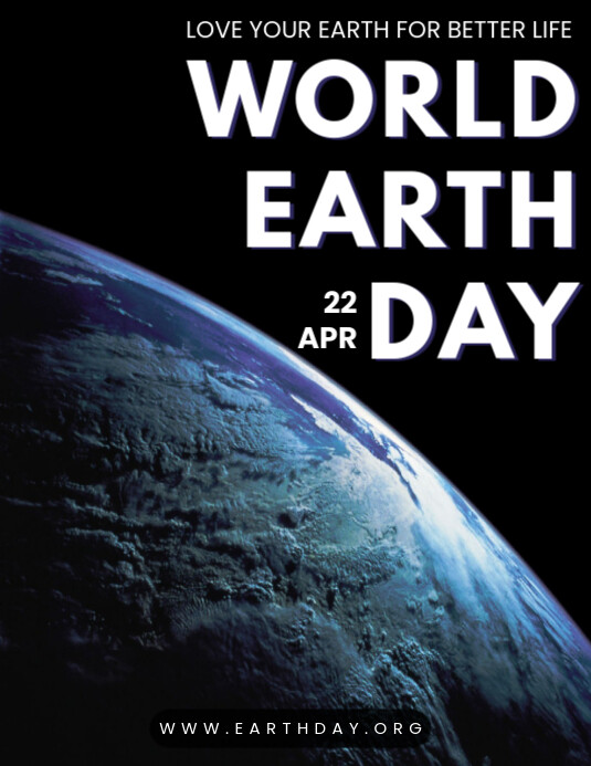 Plantilla de World earth day 22 april official simple elegant ...