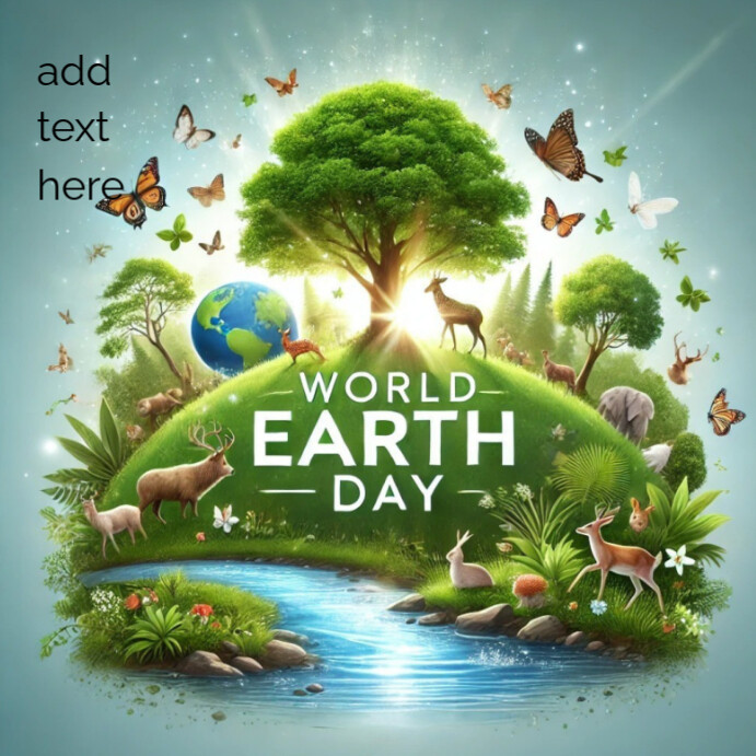 World Earth Day Celebration With Wildlife And Nature Template world-earth-day-celebration-with-wildlife-and-nature-template