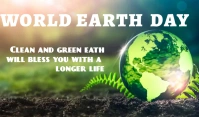 World earth day Tag template