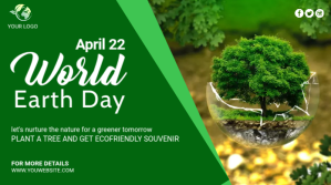 World Earth Day โพสต์บน Twitter template