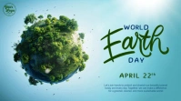 World Earth day Landscape Banner template Presentasi (16:9)