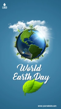 Blue Earth Day Template Instagram Story