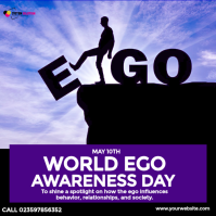 World Ego Awareness Day Instagram-opslag template
