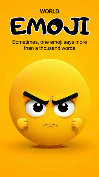 World Emoji Day Quote Template | Fun July 17 Emoji Design for Social Media História do Instagram