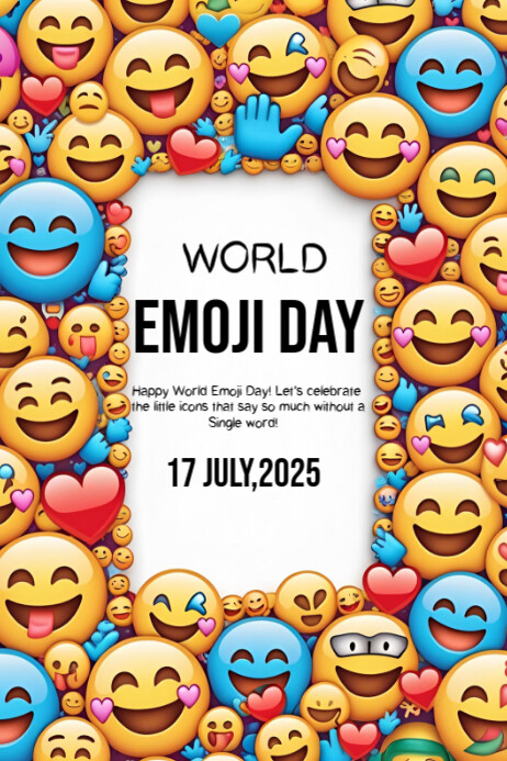 World Emoji Day Template 2025 Plakat