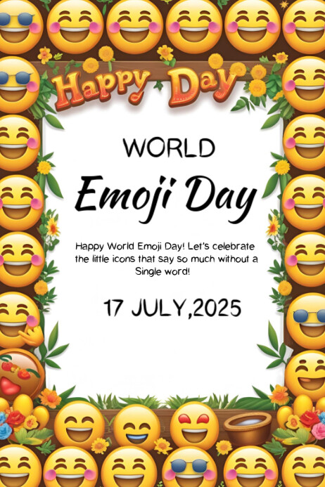 World Emoji Day Template 2025 Plakat