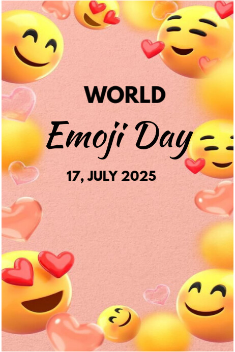 World emoji Day template 2025 Cartaz