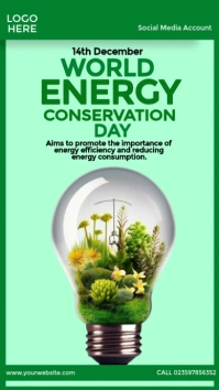 World Energy Conservation Day Awareness Instagram-verhaal template