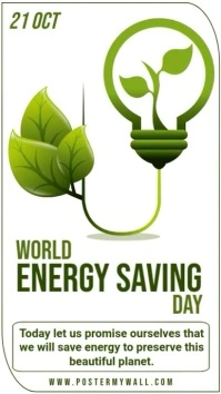World Energy Saving day Instagram Story template