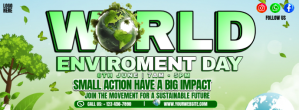 World Environment Day – Small Actions, Big Impact Foto Sampul Facebook template