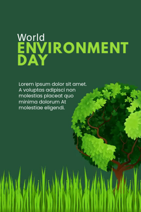 WORLD ENVIRONMENT DAY 5 JUNE Poster template