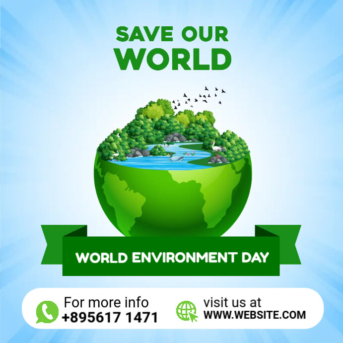 World Environment Day Instagram-opslag template