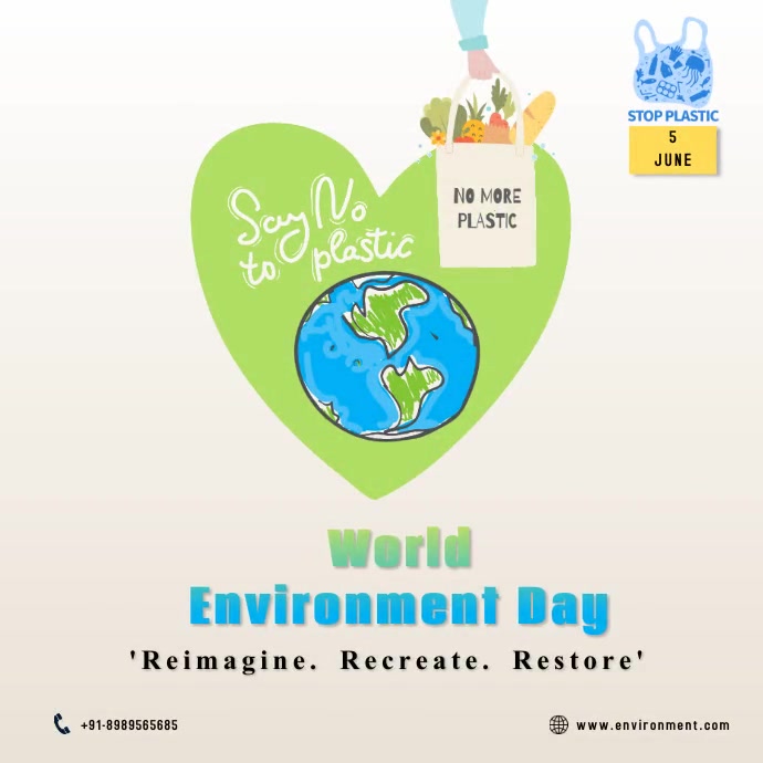 Fall Environmental Message Modèle World Environment Day | PosterMyWall