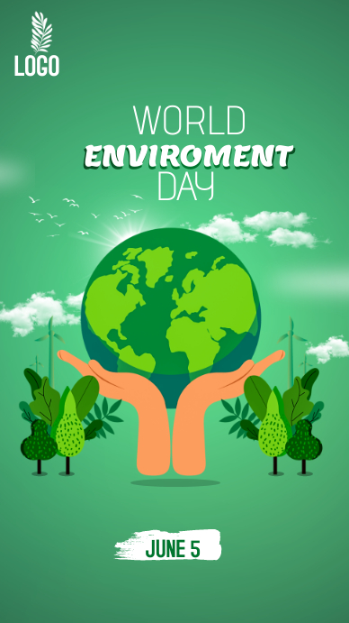 world environment day Instagram na Kuwento template