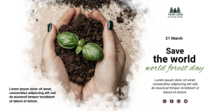 Blanco World Forest Day Изображение, которым поделились на Facebook Template