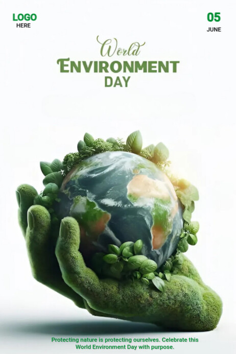 World environment day Poster template