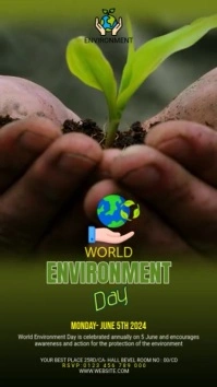 World environment day Digitale Vertoning (9:16) template
