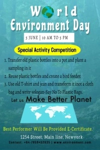 WORLD ENVIRONMENT DAY Póster template