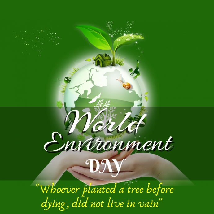 World environment day Instagram-bericht template